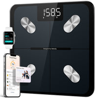 Jade Yoga Harmony Mat - Raspberry & Etekcity Scale for Body Weight and Fat Percentage - Black Bundle