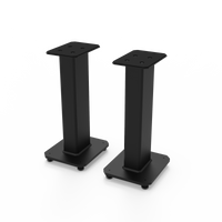Kanto YU6 200W Powered Bookshelf Speakers with Bluetooth and Phono Preamp - Pair, Matte Black with SX22 Black Stand Bundle