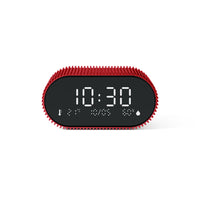 Lexon Ray Clock Lcd Alarm Clock With Temperature / Humidity Display - Red