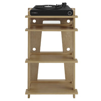 Victrola Stream Onyx Turntable + Crosley Soho Turntable Stand - Natural