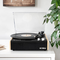 Victrola Eastwood Turntable + Bundled Majority D40 Bluetooth Speakers