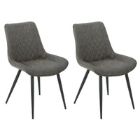 Tyler Fabric Chair (Set of 2) - Grey