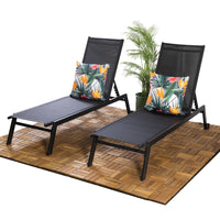 Sirocco (Set of 2) Sunloungers - Black