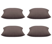 Pack of 4 Elements Stone Brown Solid Base Colour Square Cushion Covers