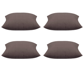 Pack of 4 Elements Stone Brown Solid Base Colour Square Cushion Covers