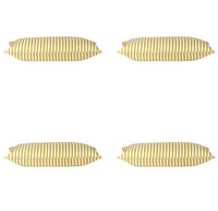 Pack of 4 Dandi Mustard Yellow & White Rectangle Cushion Covers