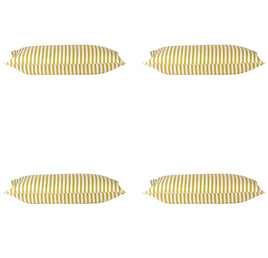 Pack of 4 Dandi Mustard Yellow & White Rectangle Cushion Covers