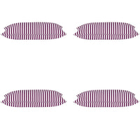 Pack of 4 Dandi Fuchsia Plum Purple & White Rectangle Cushion Covers