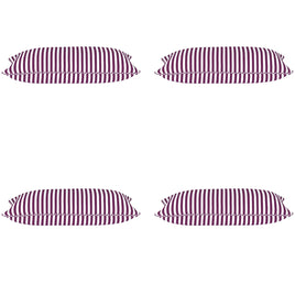 Pack of 4 Dandi Fuchsia Plum Purple & White Rectangle Cushion Covers