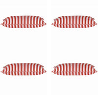 Pack of 4 Dandi Red & White Rectangle Cushion Covers