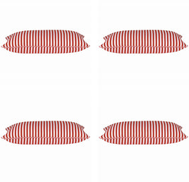Pack of 4 Dandi Red & White Rectangle Cushion Covers