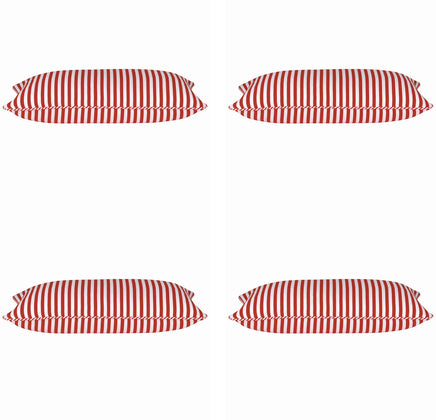 Pack of 4 Dandi Red & White Rectangle Cushion Covers