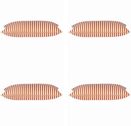 Pack of 4 Dandi Orange & White Rectangle Cushion Covers