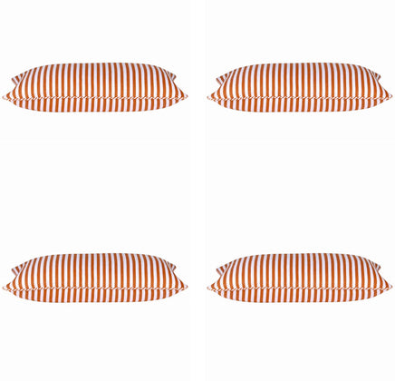 Pack of 4 Dandi Orange & White Rectangle Cushion Covers