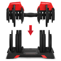 CORTEX Revolock V2 48kg Adjustable Dumbbell + Barbell + Kettlebell All-in-One Set with Stand (24kg Pair)