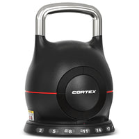 CORTEX 7-in-1 RevoLock Quick Adjust 20kg Kettlebell