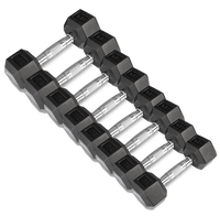 CORTEX Hex Dumbbell 56kg Set with Stand (4, 6, 8, 10kg Pairs)