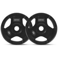 CORTEX SM20 100kg Olympic Tri-Grip Weights, Bar, 48kg Revolock and Bench Set