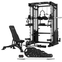 CORTEX SM25 Multi Gym with 100kg Olympic Tri-Grip Weight, Bar and BN9 Bench Set