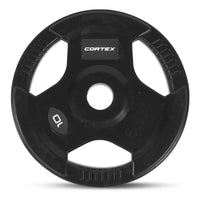 CORTEX 10kg Tri-Grip V2 50mm Olympic Plates (Pair)