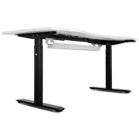 WalkingPad MC21 with Dual Motor Automatic Standing Desk 150cm in White and Cable Management