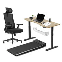 Lifespan Fitness WalkingPad M2 + ErgoDesk 1500mm Oak + Cable Management + DM9 Chair