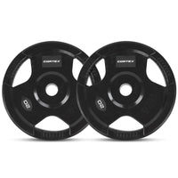 LSG GRK200 with FID Bench, 90kg Olympic Weights - Barbell and Rubber Tri-Grip Plates