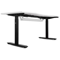 LSG Pacer M5 with Dual Motor Automatic Standing Desk 180cm in White/Black and Cable Management