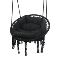 Lifespan Kids Hammock Hanging Swing Chair with Cushions in Black