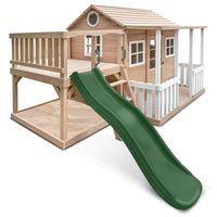 Lifespan Kids Finley Cubby House with 1.8m Slide (Green)