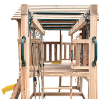 Lifespan Kids Kingston Cubby House Swing Set with 2.2m Yellow Slide