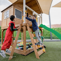 Lifespan Kids Warrigal Cubby House with 2.2m Slide (Pastel Green)