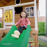Lifespan Kids Warrigal Cubby House with 2.2m Slide (Pastel Green)