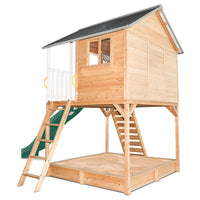 Lifespan Kids Winchester Cubby House with Elevation Platform and Green Slide