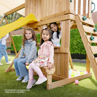 Lifespan Kids Carindale Swing Set & Play Centre with 2.2m Slide (Pastel Pink)