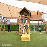 Lifespan Kids Kensington Swing Set, Monkey Bars & Play Centre with 2.2m Slide (Pastel Green)