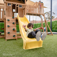 Lifespan Kids Kensington Swing Set, Monkey Bars & Play Centre with 2.2m Slide (Pastel Green)