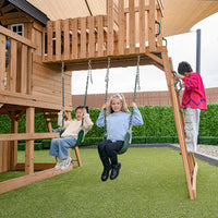 Lifespan Kids Kensington Swing Set, Monkey Bars & Play Centre with 2.2m Slide (Yellow)