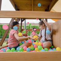 Lifespan Kids Meer Brook Swing Set, Monkey Bars & Play Centre with 2.2m Slide (White)