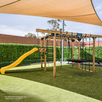 Lifespan Kids Orangutan Monkey Bars Jungle Gym Climbing Frame with 2.2m Slide (White)