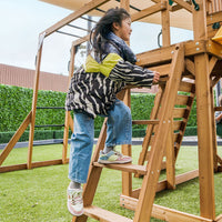 Lifespan Kids Walton Swing Set, Monkey Bars & Play Centre with 2.2m Slide (Pastel Green)