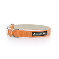 Natural Hemp & Cotton Dog Collar (Orange Burst)