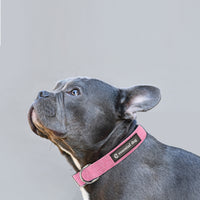 Natural Hemp & Cotton Dog Collar (Pretty Pink) MEDIUM