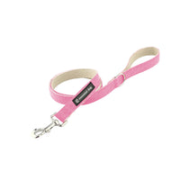 Natural Hemp & Cotton Dog Lead Leash (Pink) LARGE