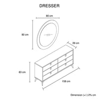 Queen 4 Pcs Bedroom Suite with Dresser Fabric Upholstery MDF Combination of Champagne and Black Colour