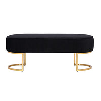 Noori Bench Chair Black Velvet