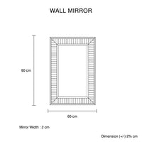 Wall Mirror MDF Silver Mirror Clear Image Rectangular Shape MRR-07