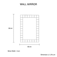 Wall Mirror MDF Silver Mirror Clear Image Rectangular Shape MRR-08