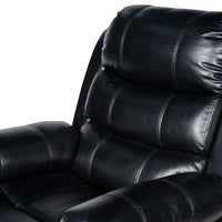 Chelsea 2R Seater Finest Leatherette Recliner Feature Console LED Light Ultra Cushioned