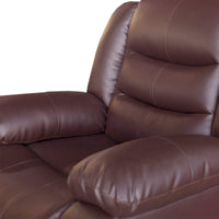 Single Seater Recliner Sofa Chair In Faux Leather Lounge Couch Armchair in Brown